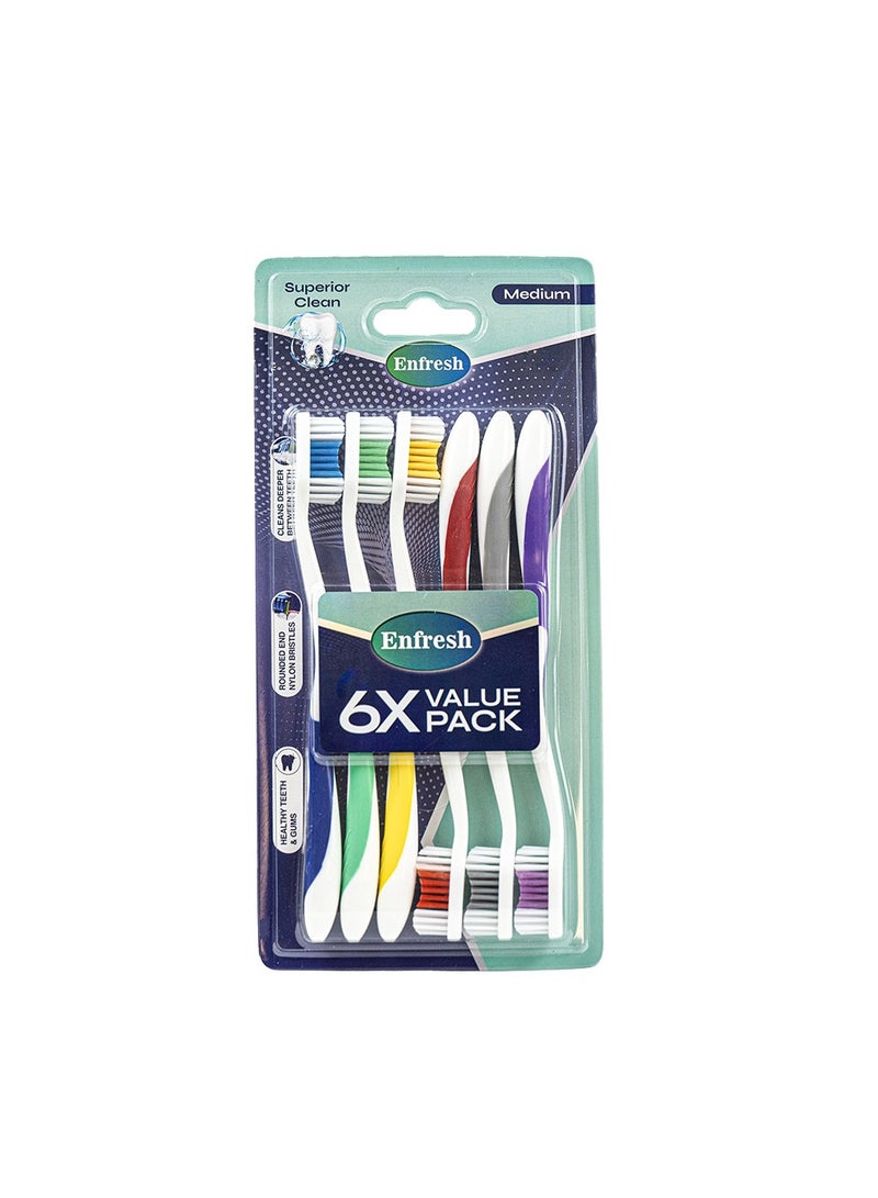 Enfresh Toothbrush 6 Pieces - Image 1